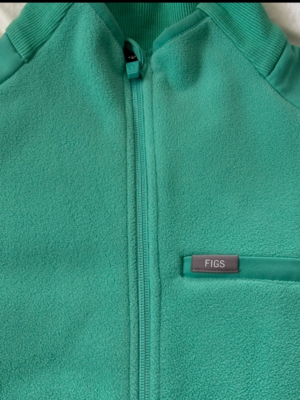 FIGS On-Shift Fleece Jacket Turquoise/Aqua Size XS - Picture 5 of 12